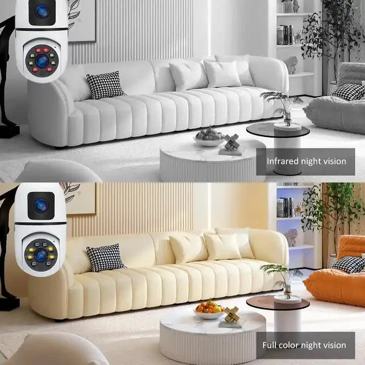 Wifi Dual Lens Camera 1080P Night Vision Bulb 360° Indoor Wireless IP Camera Baby Monitor V380 CCTV Security Protection - AlifdukanAlifdukan types here :)