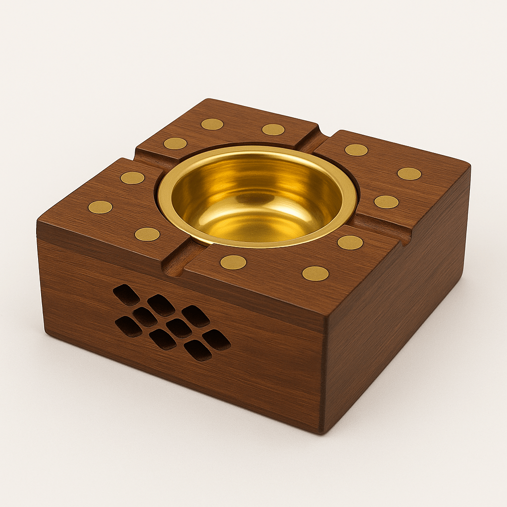 WOODEN CIGARETTE ASH TRAAY 4 x 4 Inch - AlifdukanAlifdukan types here :)