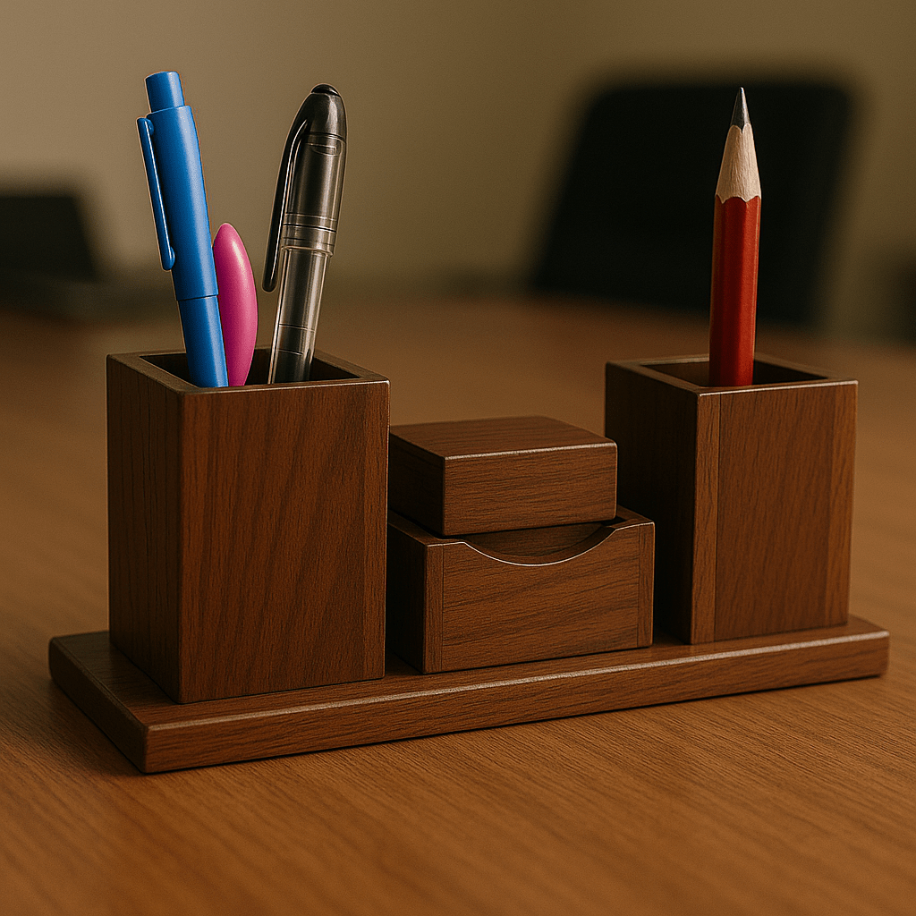 Wooden Desk Organizer (For Office Table) - AlifdukanAlifdukan types here :)