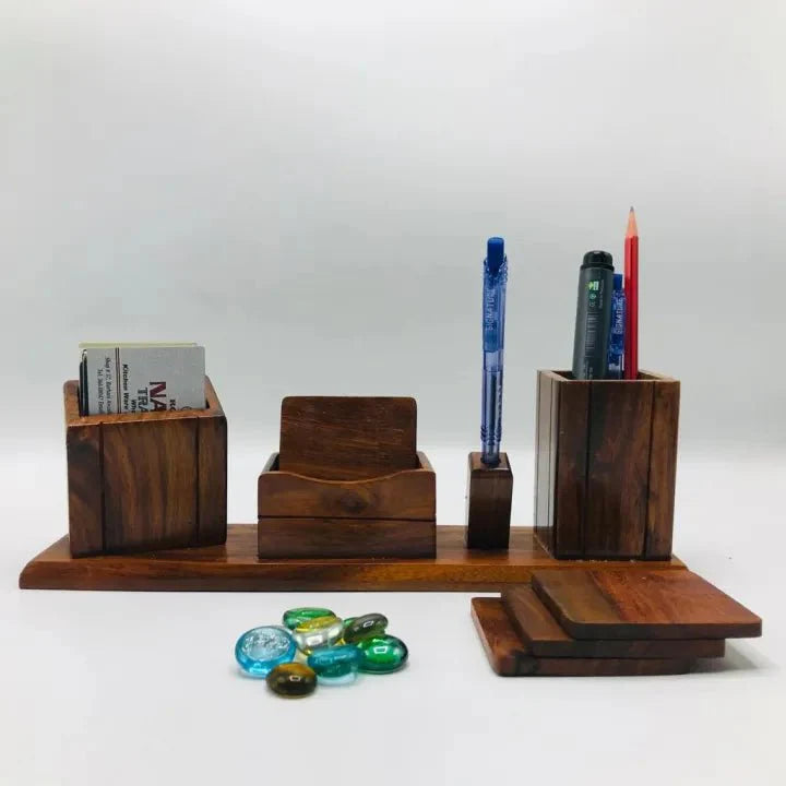 Wooden Desk Organizer (For Office Table) - AlifdukanAlifdukan types here :)